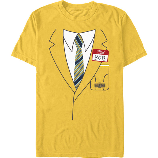 Beetlejuice Beetlejuice Hello My Name is Bob T-Shirt Yellow