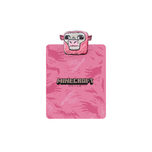 A Minecraft Movie Sheep Pillow Pouch Blanket