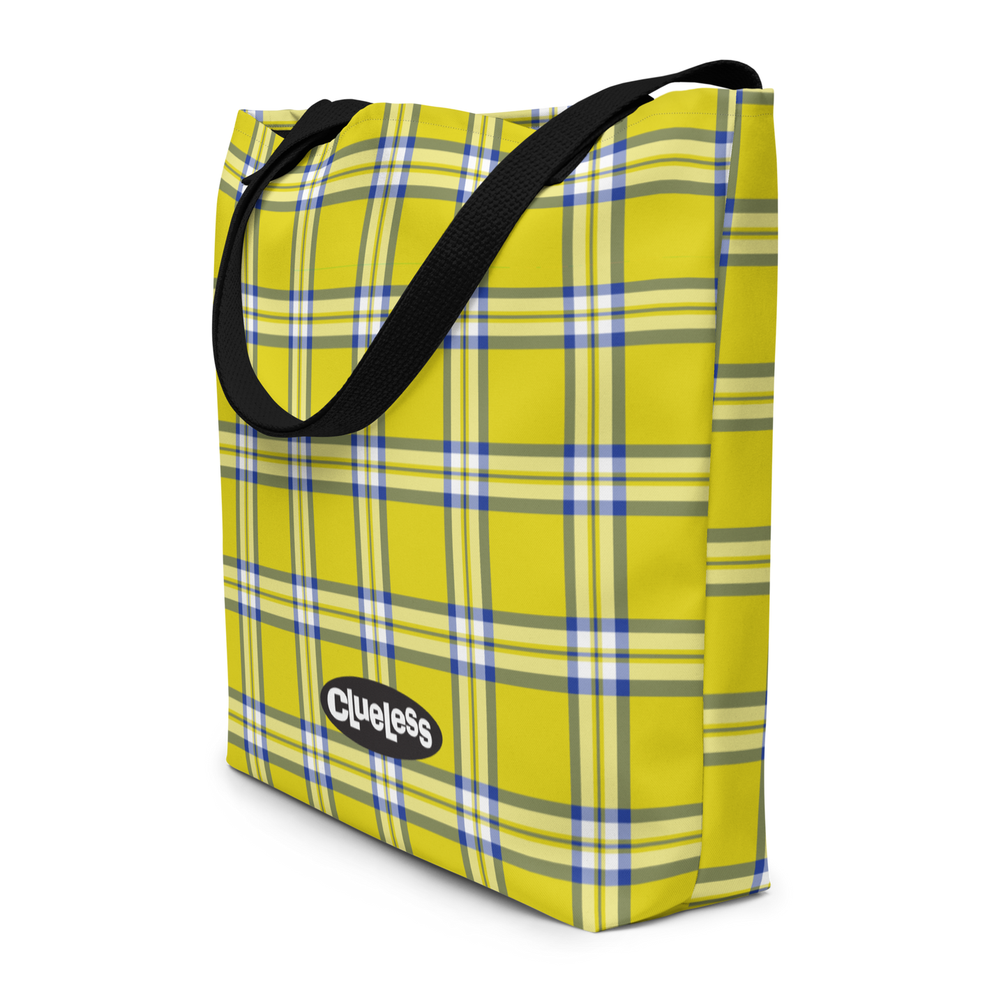 Clueless Yellow Plaid Tote Bag