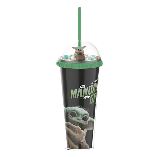 The Mandalorian & Grogu 20oz Double Walled Cup with Dome Lid & Grogu in Dome