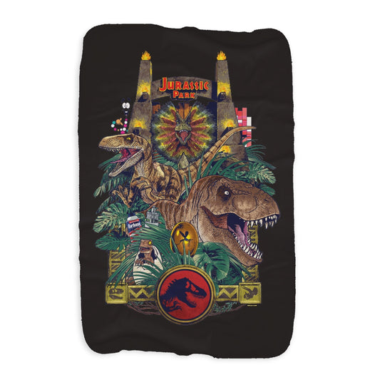 Jurassic Park Sherpa Blanket 37 in x 57 in