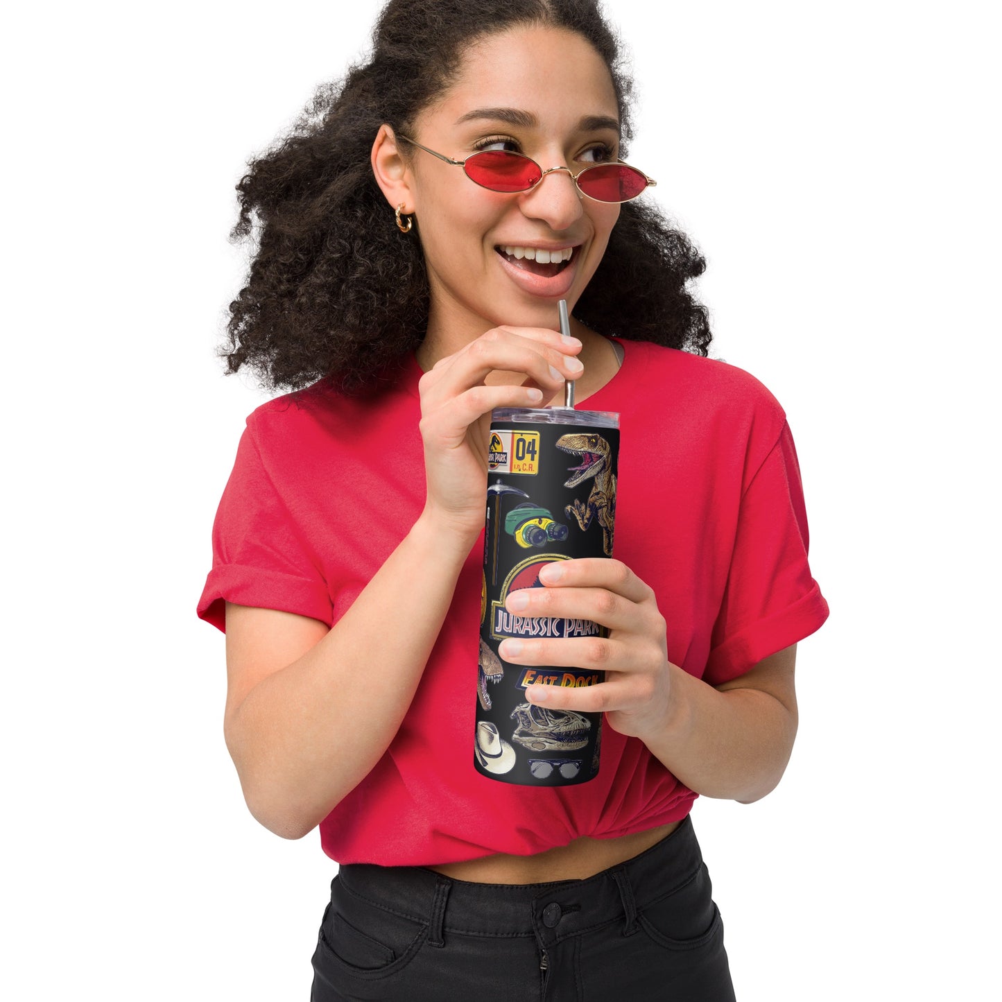 Jurassic Park Icon Collage Tumbler