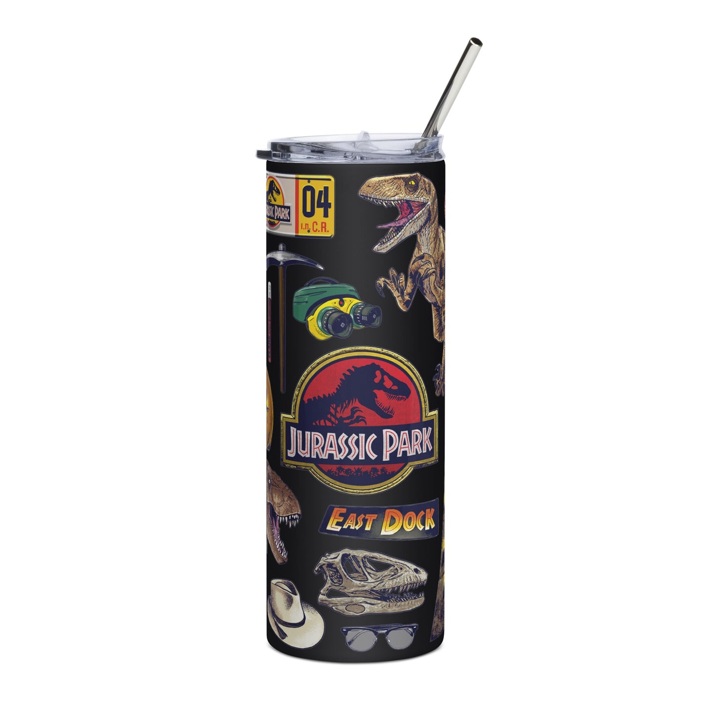 Jurassic Park Icon Collage Tumbler