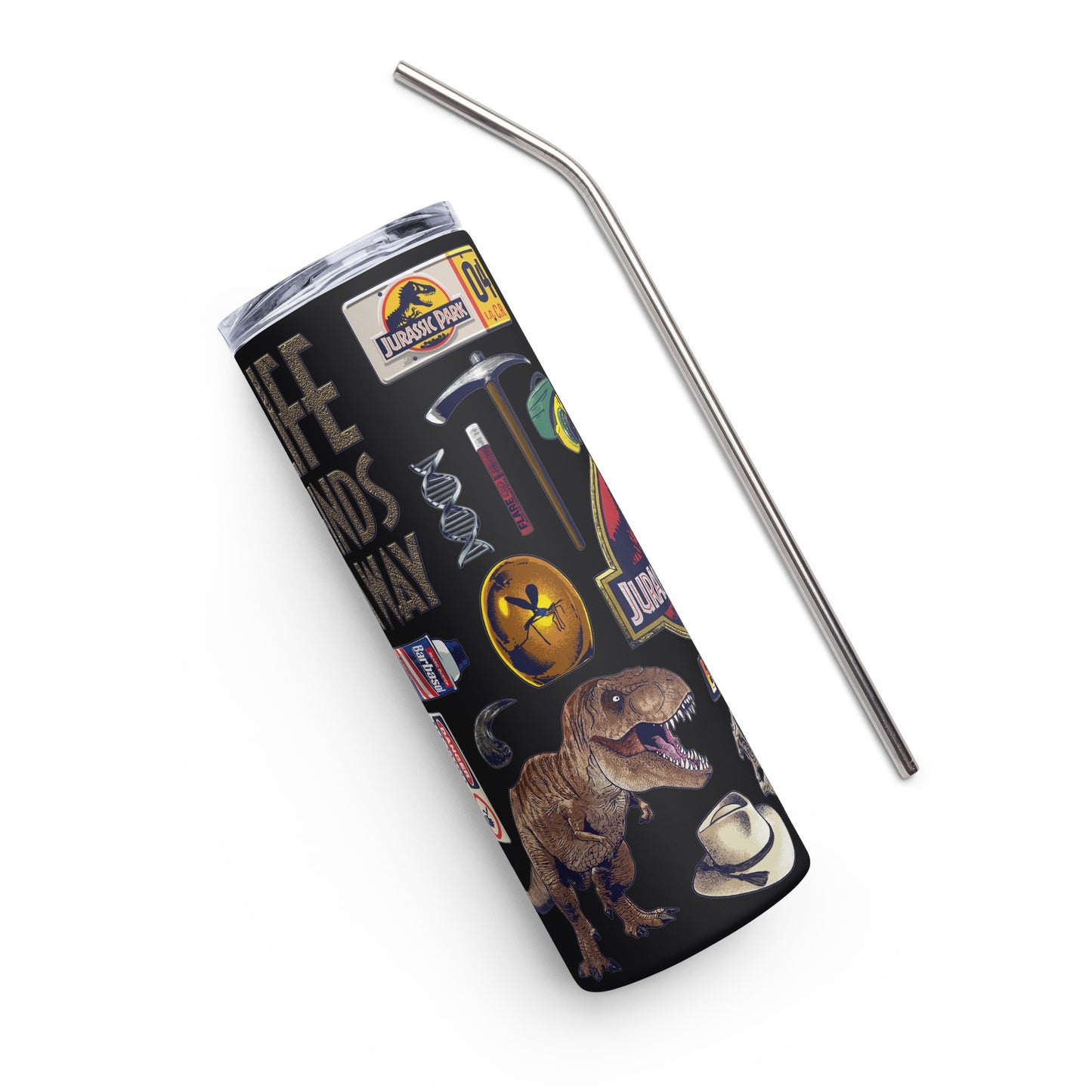 Jurassic Park Icon Collage Tumbler