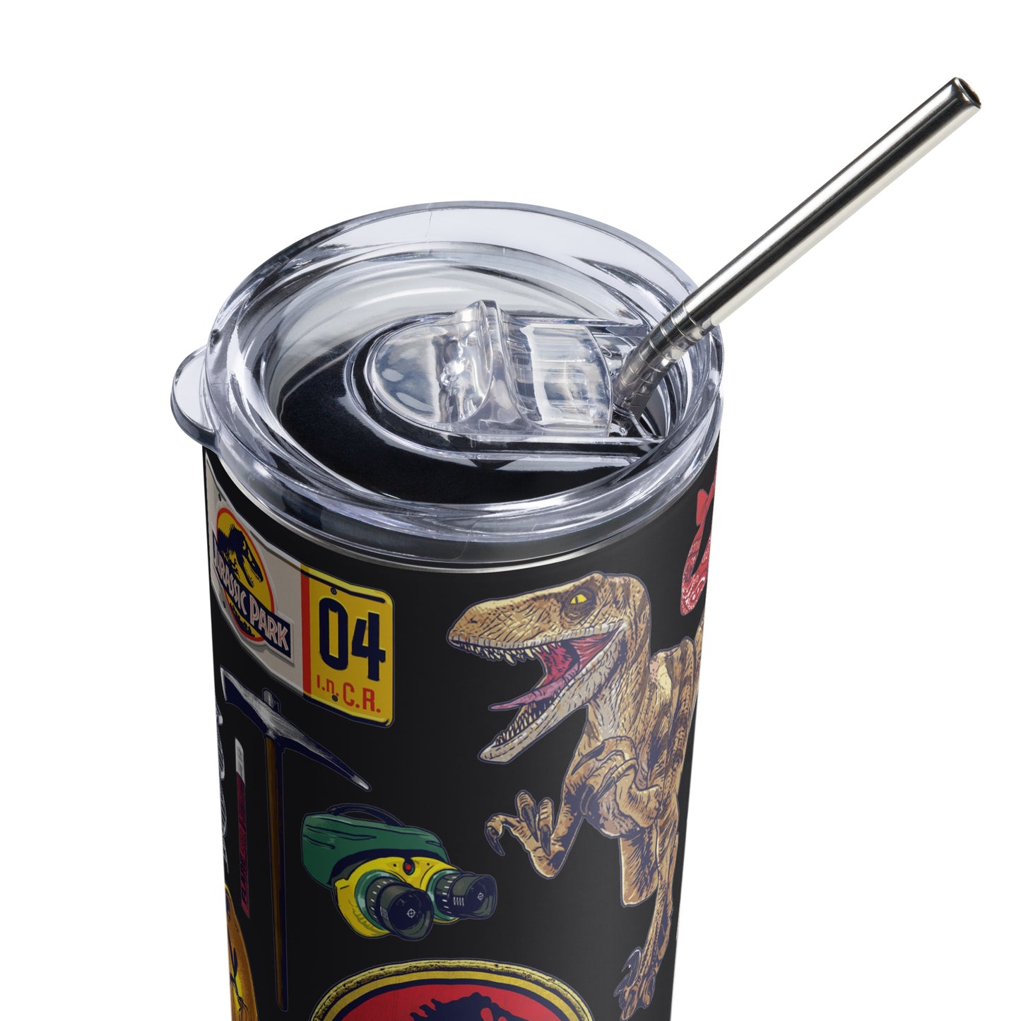 Jurassic Park Icon Collage Tumbler