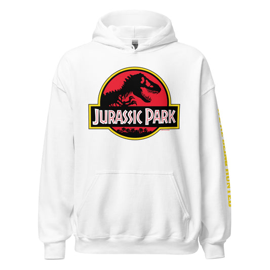 Jurassic park logo hoodie - white