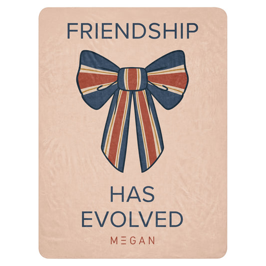 M3GAN Friendship Has Evolved Sherpa Blanket 60 in x 80 in
