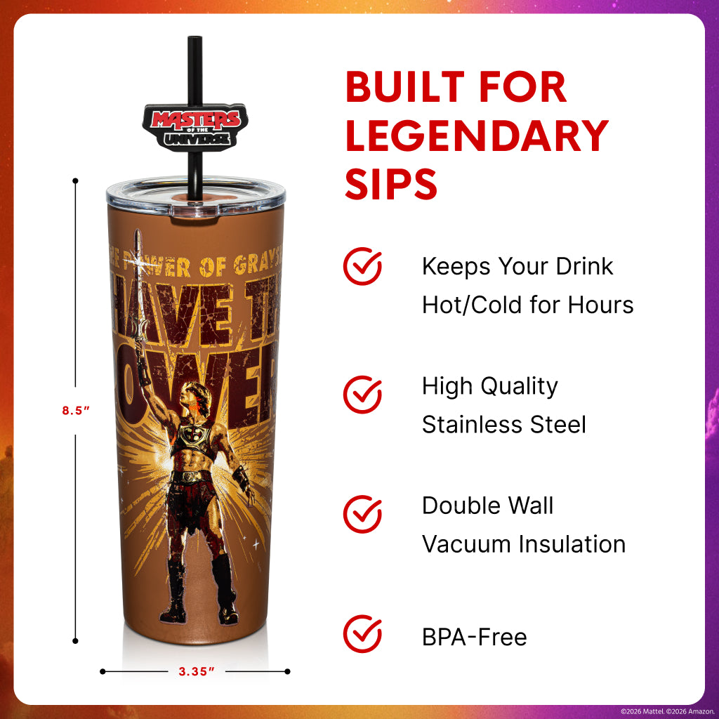 Masters of the Universe 2026 Movie I Have The Power Tumbler