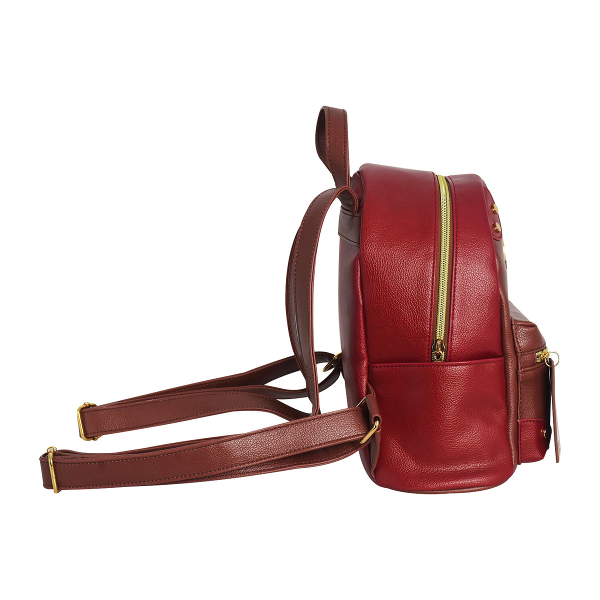 Interior view showing the polyester lining and zippered backwall pocket.