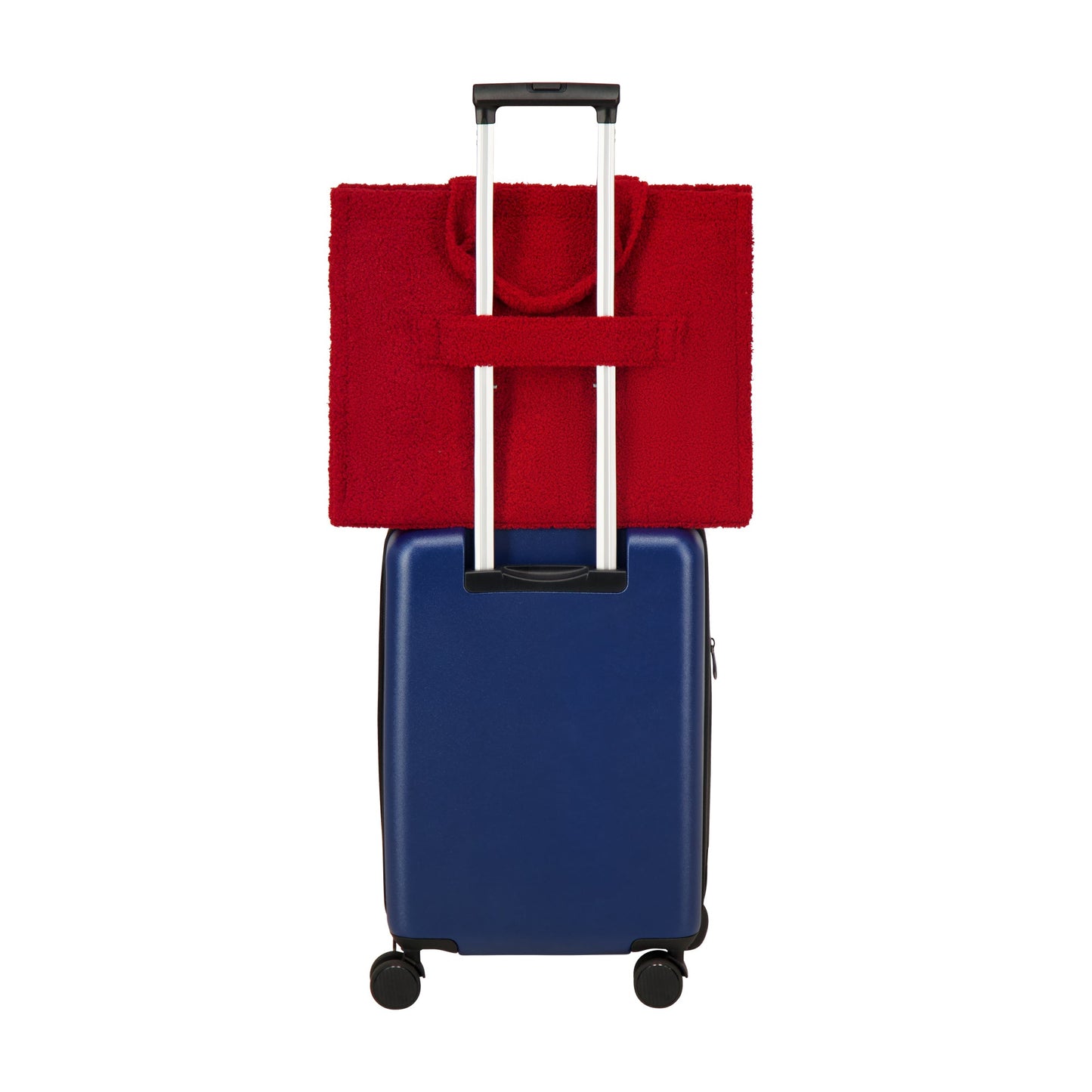 Harry Potter Gryffindor Crest Sherpa Travel Tote showing the zip closure at the top.
