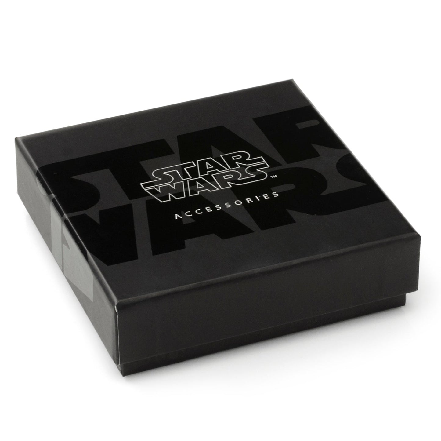 Official Star Wars jewelry packaging with the Mandalorian bracelet