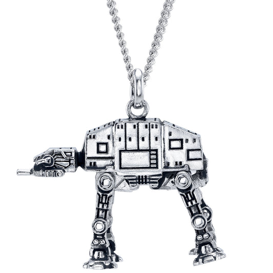 Close-up of AT-AT Imperial Walker sterling silver pendant