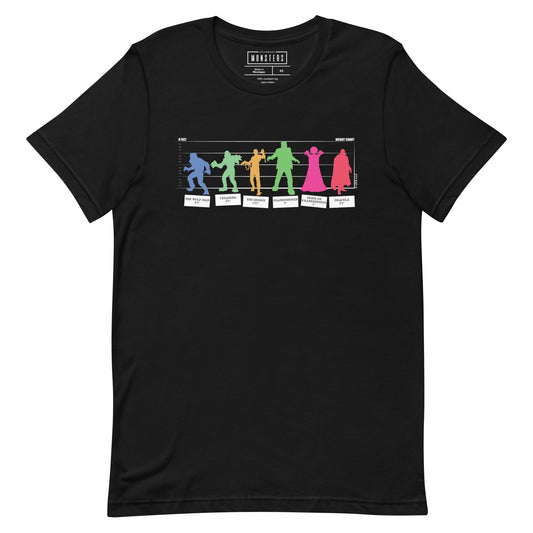 Universal Monsters Line Up T-Shirt Black