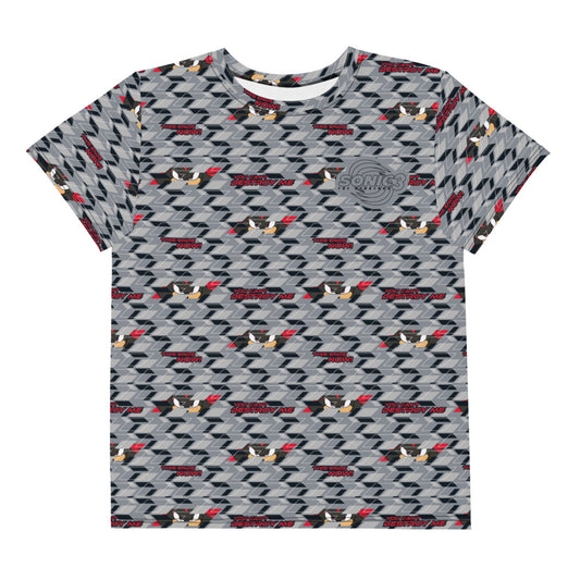 Sonic the Hedgehog 3 Shadow Pattern Youth All Over Print T-Shirt