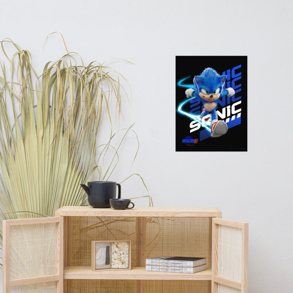 Sonic the Hedgehog 3 Sonic Premium Poster
