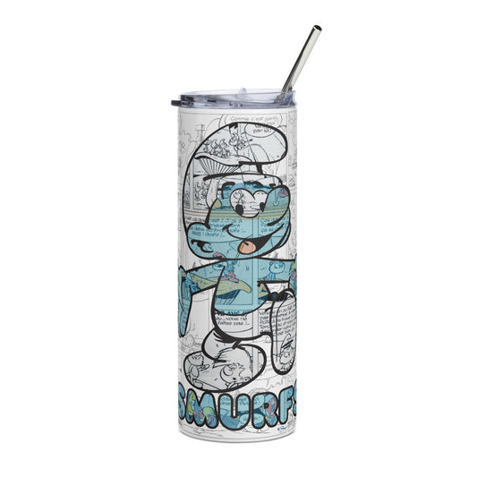 The Smurfs Comic Stainless Steel Tumbler White