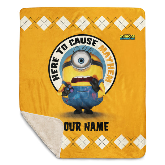 Minions & Monsters Personalized Blanket Here to Cause Mayhem