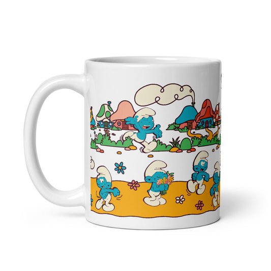 The Smurfs Village White Mug 11 oz