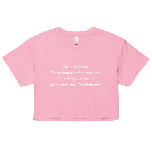 Pride & Prejudice 20th Anniversary No Money, No Prospects Women's Crop Top