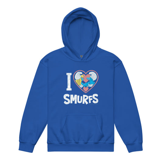 The Smurfs I Love Smurfs Kids Hoodie Royal