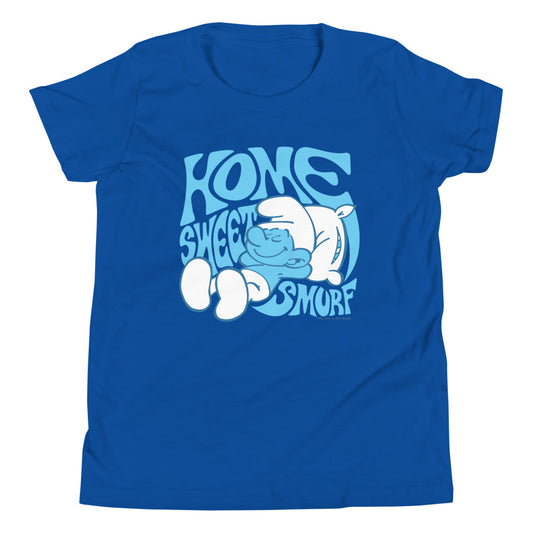The Smurfs Home Sweet Smurf Kids T-Shirt True Royal