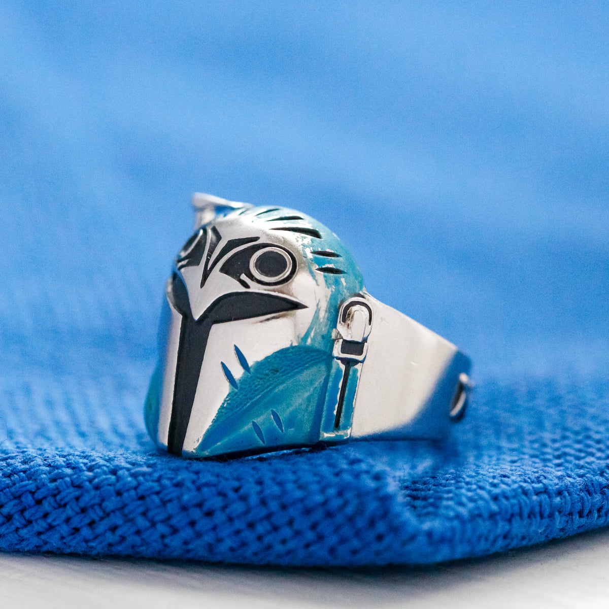 Star Wars x RockLove Bo-Katan Helmet Sterling Silver Ring