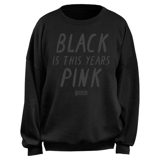 Wicked Black is This Year's Pink Crewneck Sweatshirt