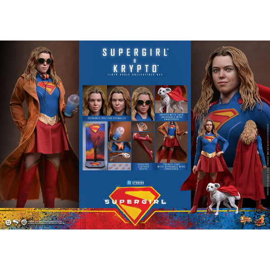 Close-up of the 2026 Supergirl movie-accurate head sculpt with lifelike expression.