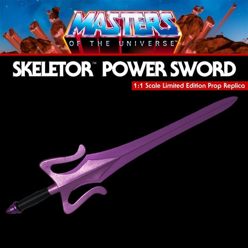 Masters of the Universe Skeletor's Sword inside the full color collector box