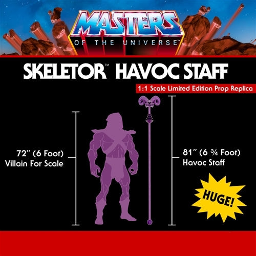 81-inch Skeletor staff metal