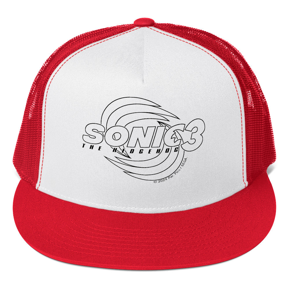 Sonic the Hedgehog 3 Logo Trucker Hat