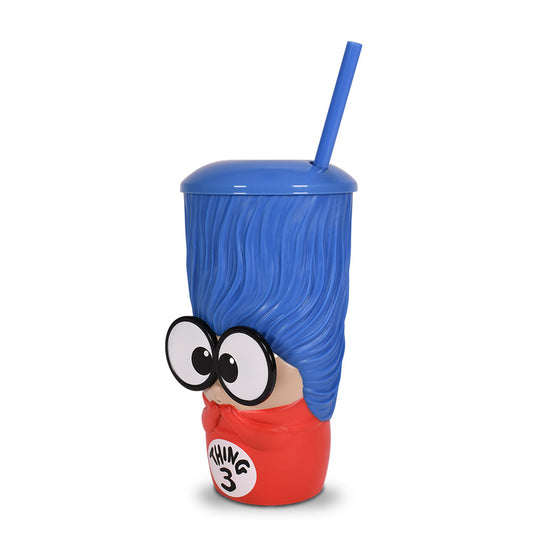 Side angle of The Cat in the Hat Grippr Cup highlighting the textured grip design