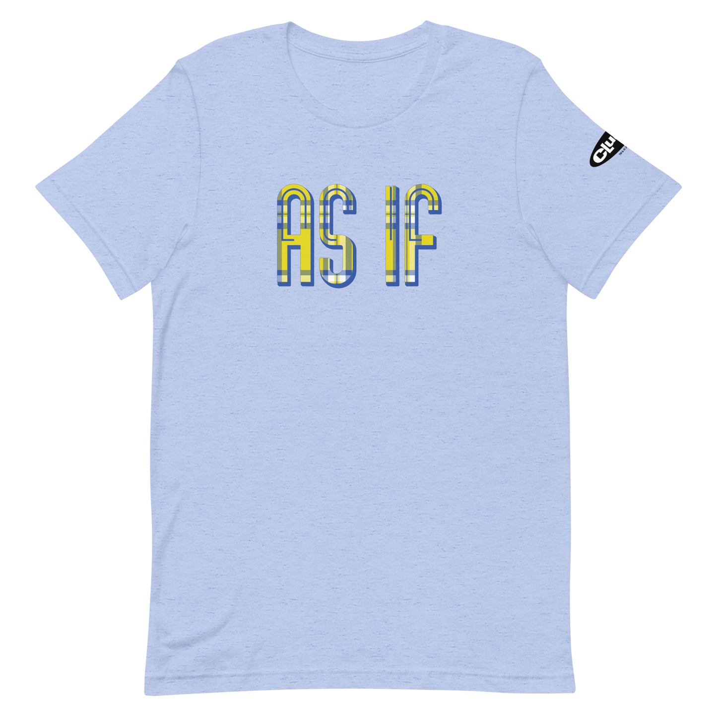 Clueless As If Plaid Adult Short Sleeve T-Shirt Heather Blue