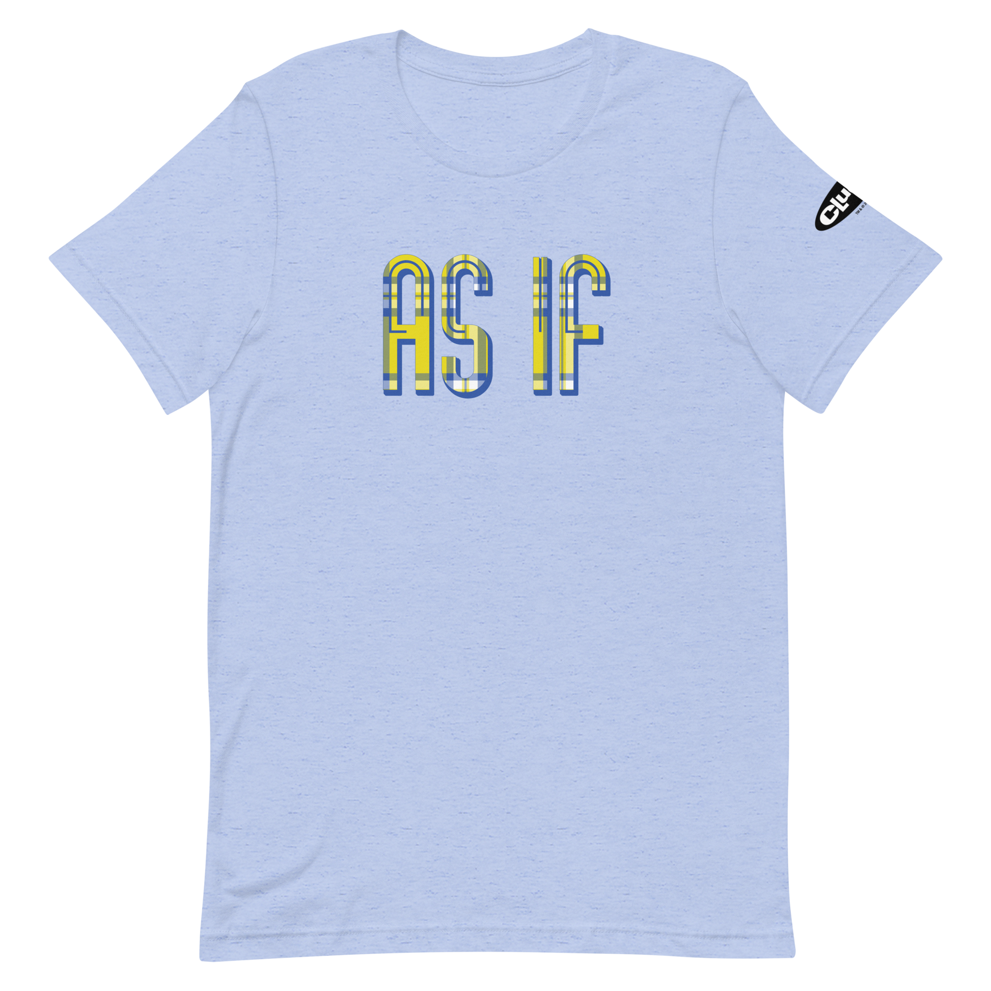 Clueless As If Plaid Adult Short Sleeve T-Shirt Heather Blue