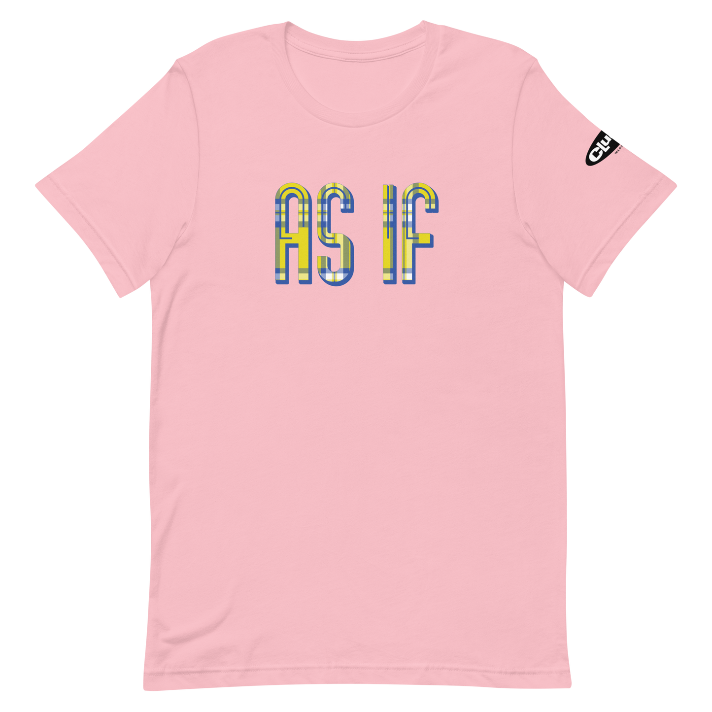Clueless As If Plaid Adult Short Sleeve T-Shirt Pink