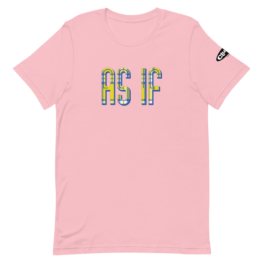 Clueless As If Plaid Adult Short Sleeve T-Shirt Pink
