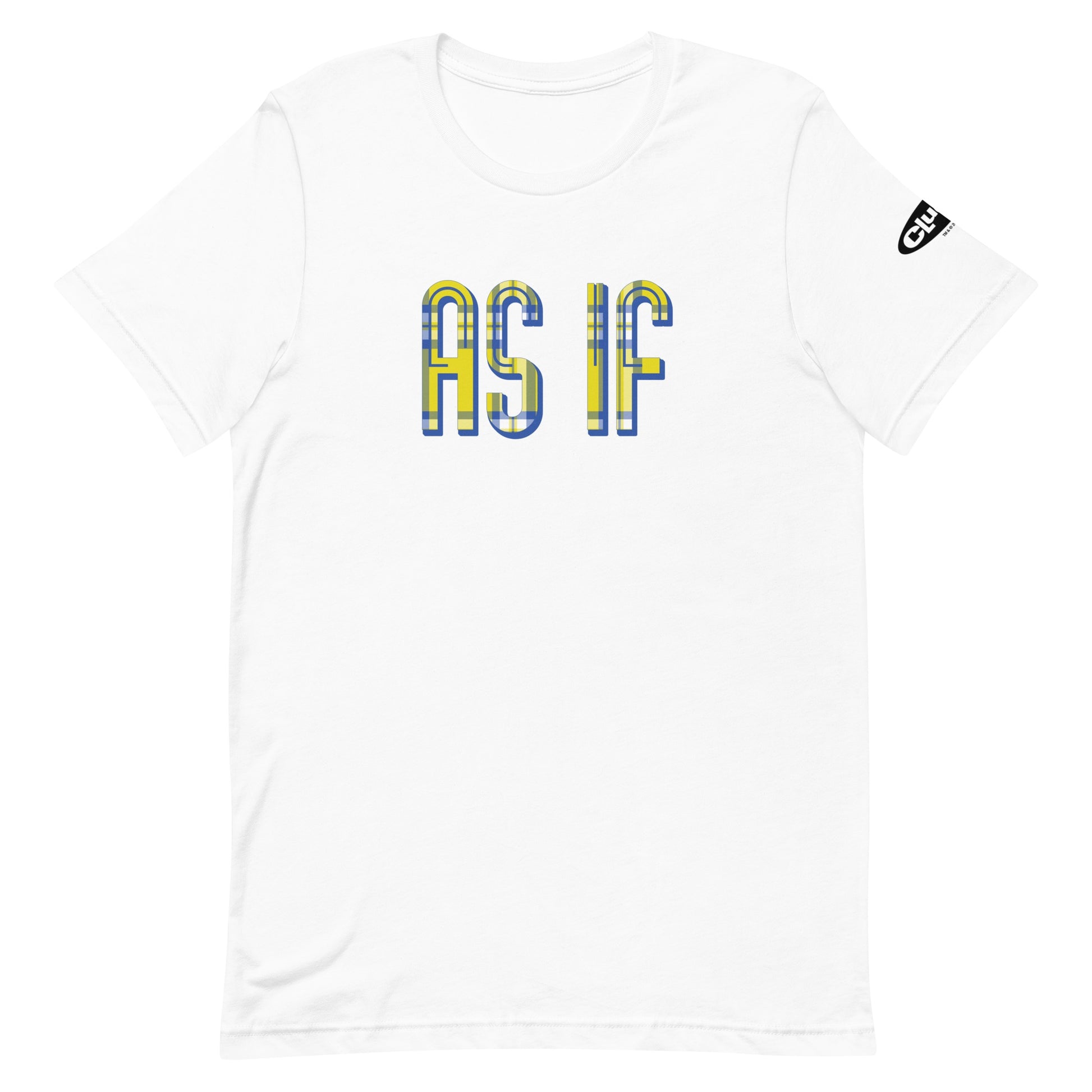 Clueless As If Plaid Adult Short Sleeve T-Shirt White