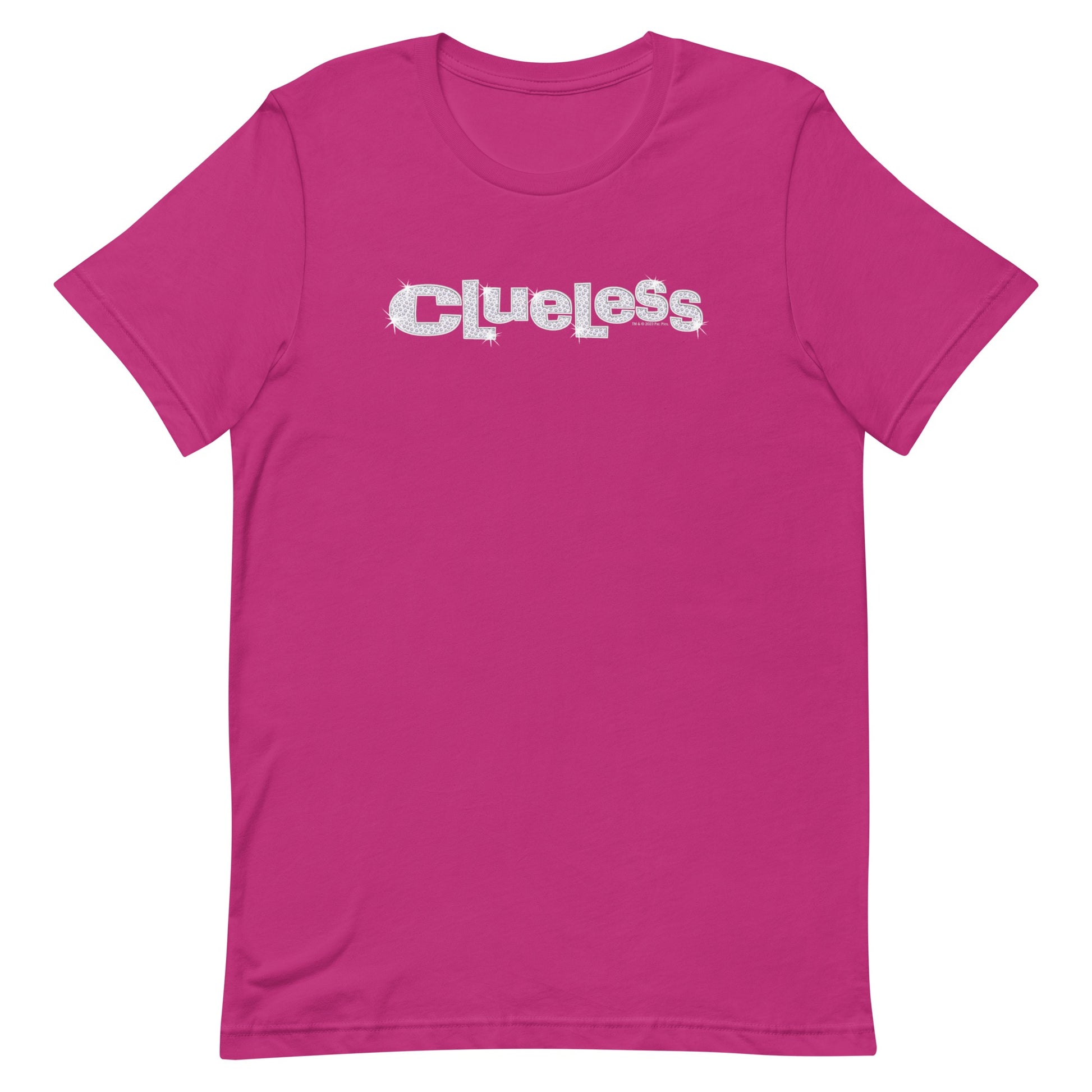 Clueless Sparkle Adult Short Sleeve T-Shirt Berry