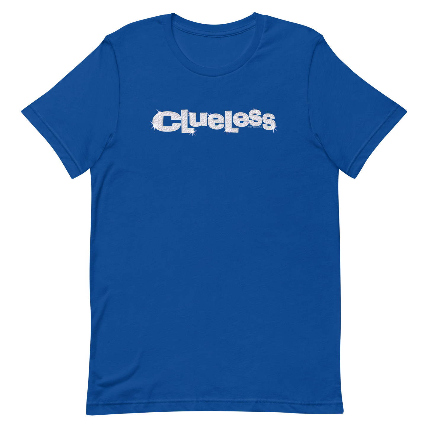 Clueless Sparkle Adult Short Sleeve T-Shirt True Royal