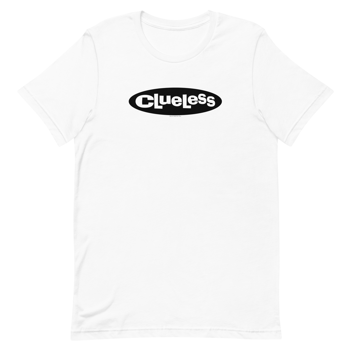 Clueless Logo Adult Short Sleeve T-Shirt White