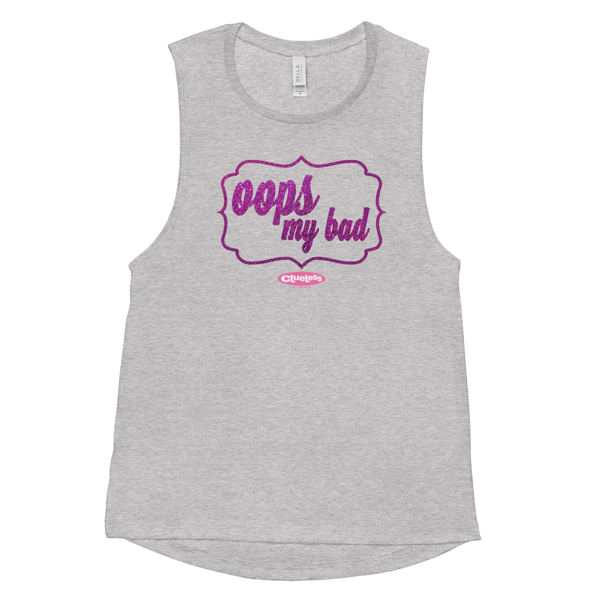 Clueless Oops My Bad Women's Muscle Tank Top Athletic Heather