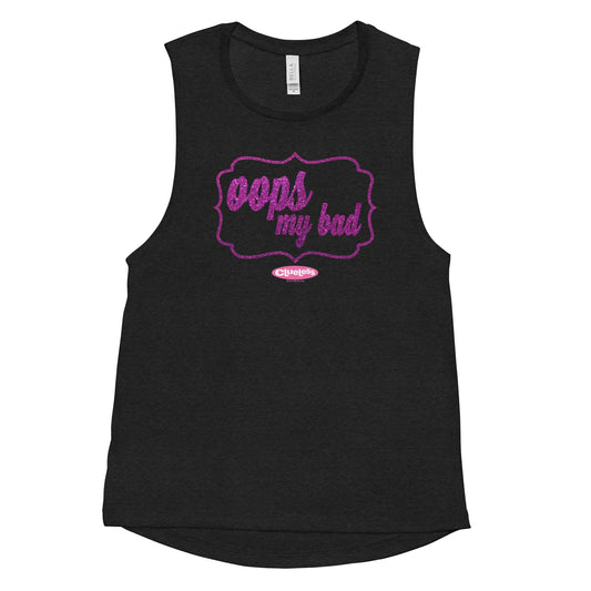 Clueless oops my bad women's tank top - black heather