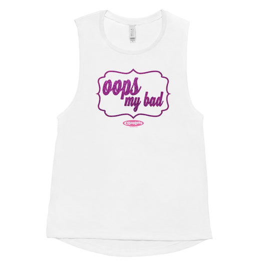 Clueless oops my bad women's tank top - white