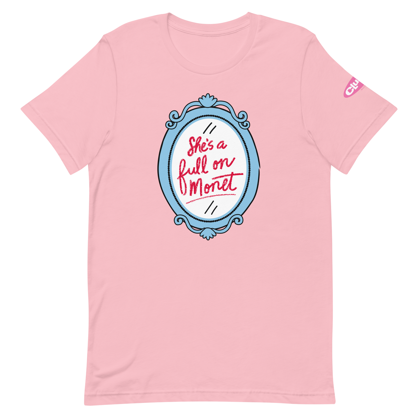 Clueless Monet Adult Short Sleeve T-Shirt Pink