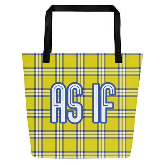 Clueless Yellow Plaid Tote Bag