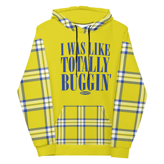 Clueless Yellow Plaid Unisex Hooded Sweatshirt White