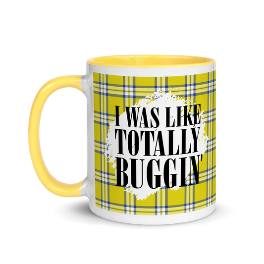 Clueless Yellow Plaid Two-Tone Mug 11 oz