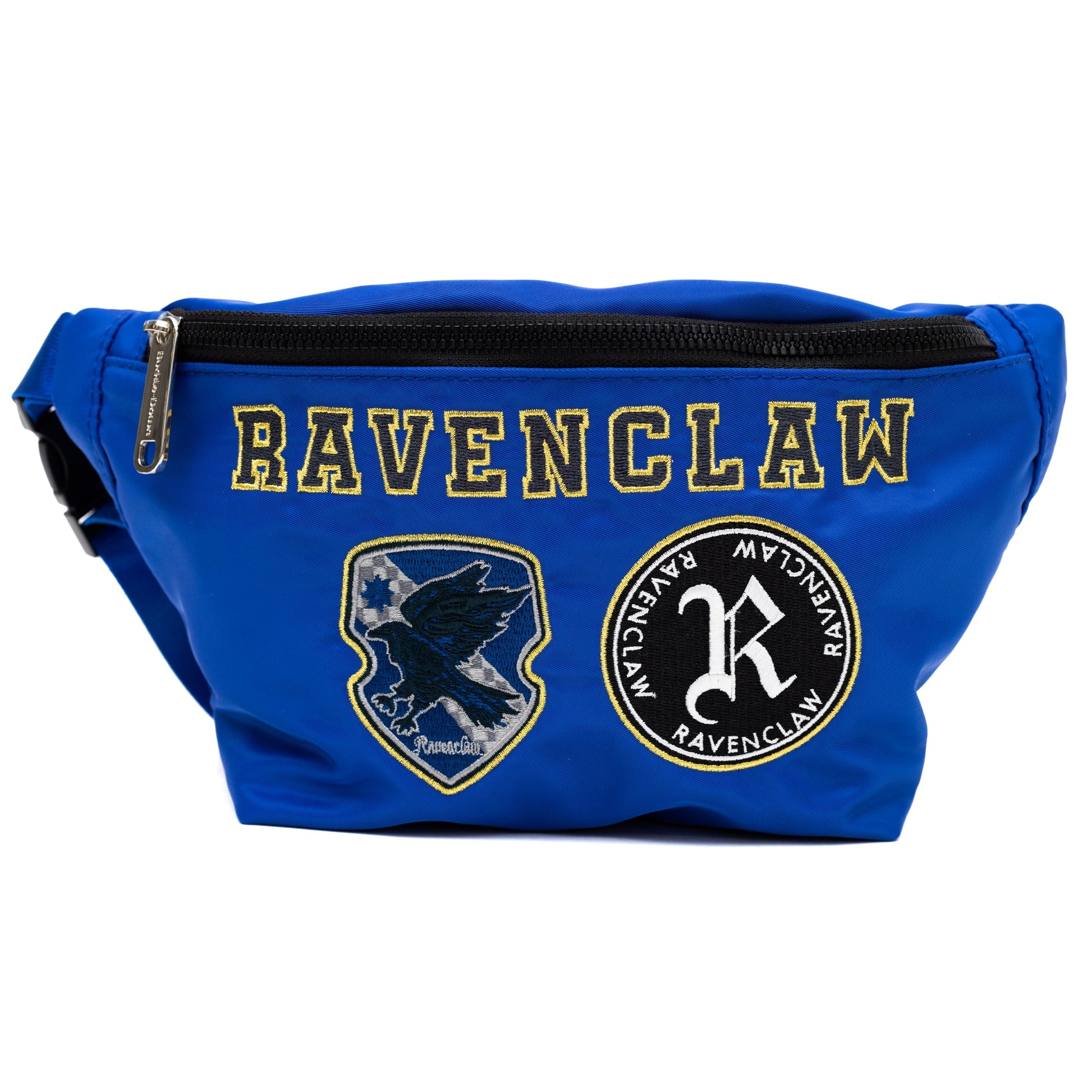 Harry Potter Ravenclaw blue canvas fanny pack with embroidered patches