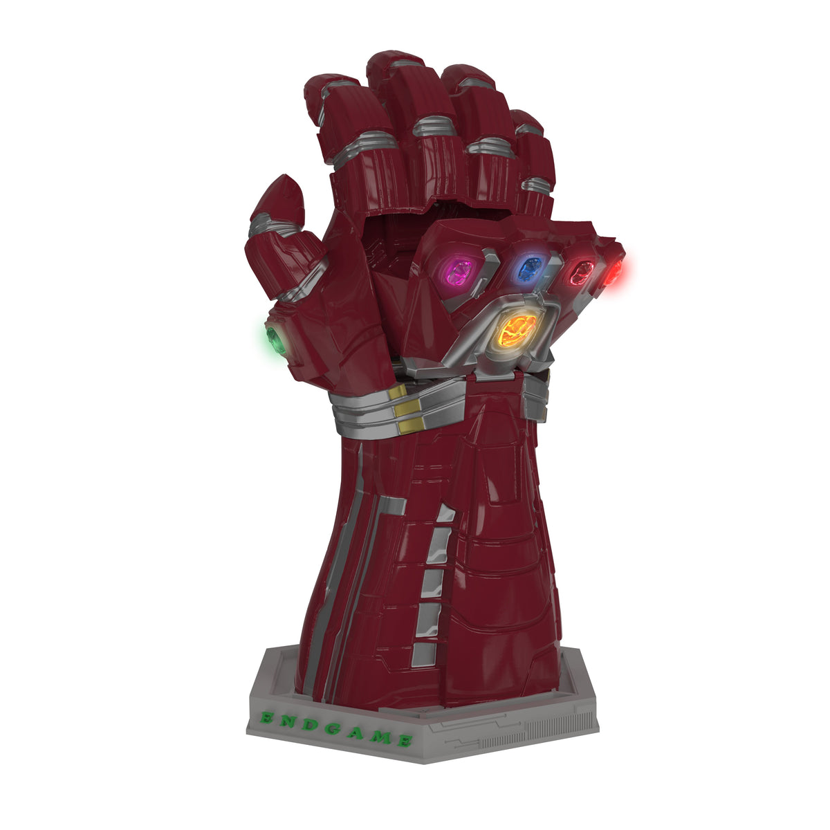 Avengers: Endgame collectible gauntlet container angled view