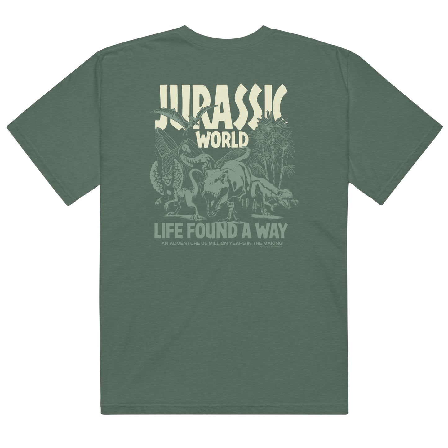 Jurassic World Adventure Comfort Colors T-Shirt Blue Spruce